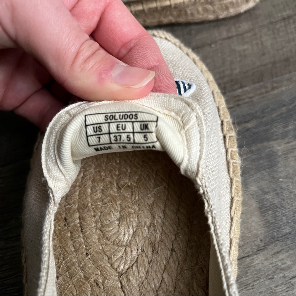 Soludos | EUC Women’s Size 7 Canvas Bulldog Espadrilles/Flats - Picture 5 of 6